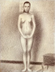 Studie voor Les Poseuses, 1886